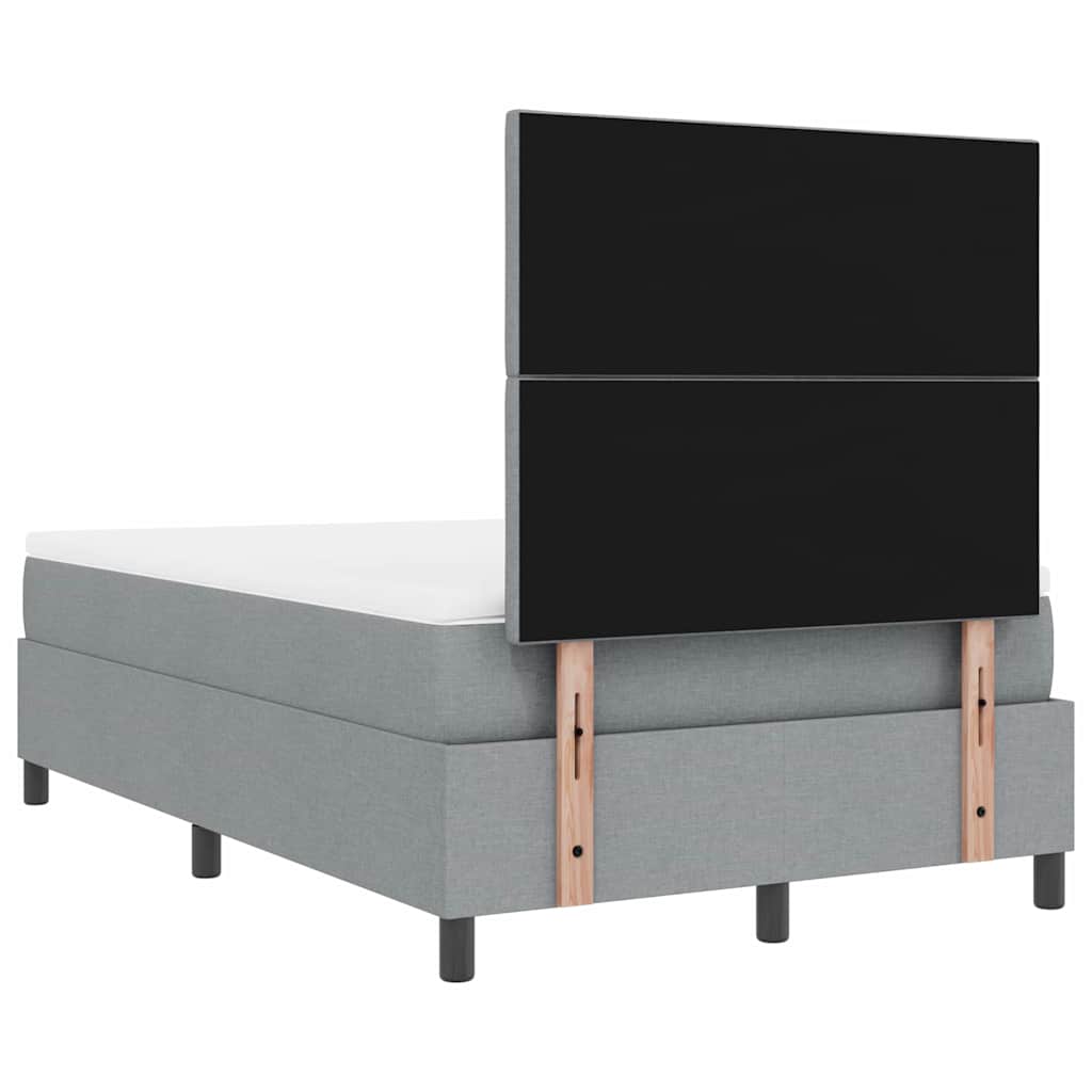 Krevet s opruga kutije Svjetlosiva 120 x 200 cm tkanina