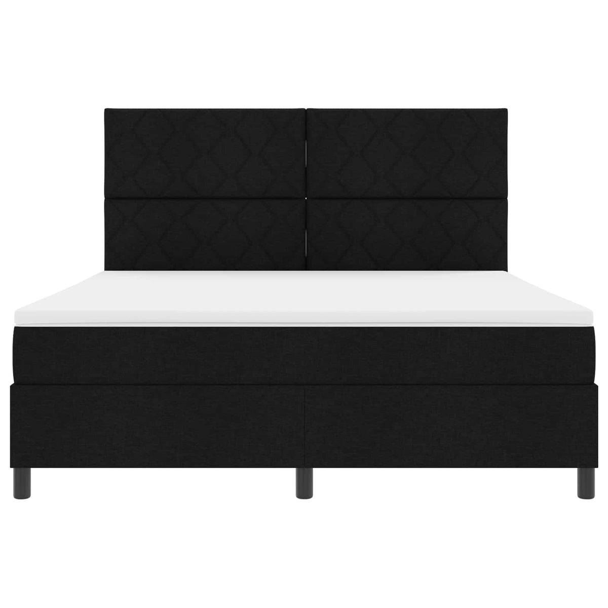Krevet s opruga kutije s LED trakama Crna 180 x 200 cm tkanina