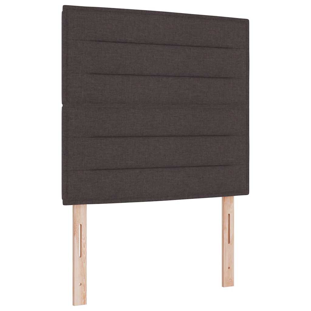 LED Box Spring Krevet Tamno smeđa 100 x 200 cm tkanina