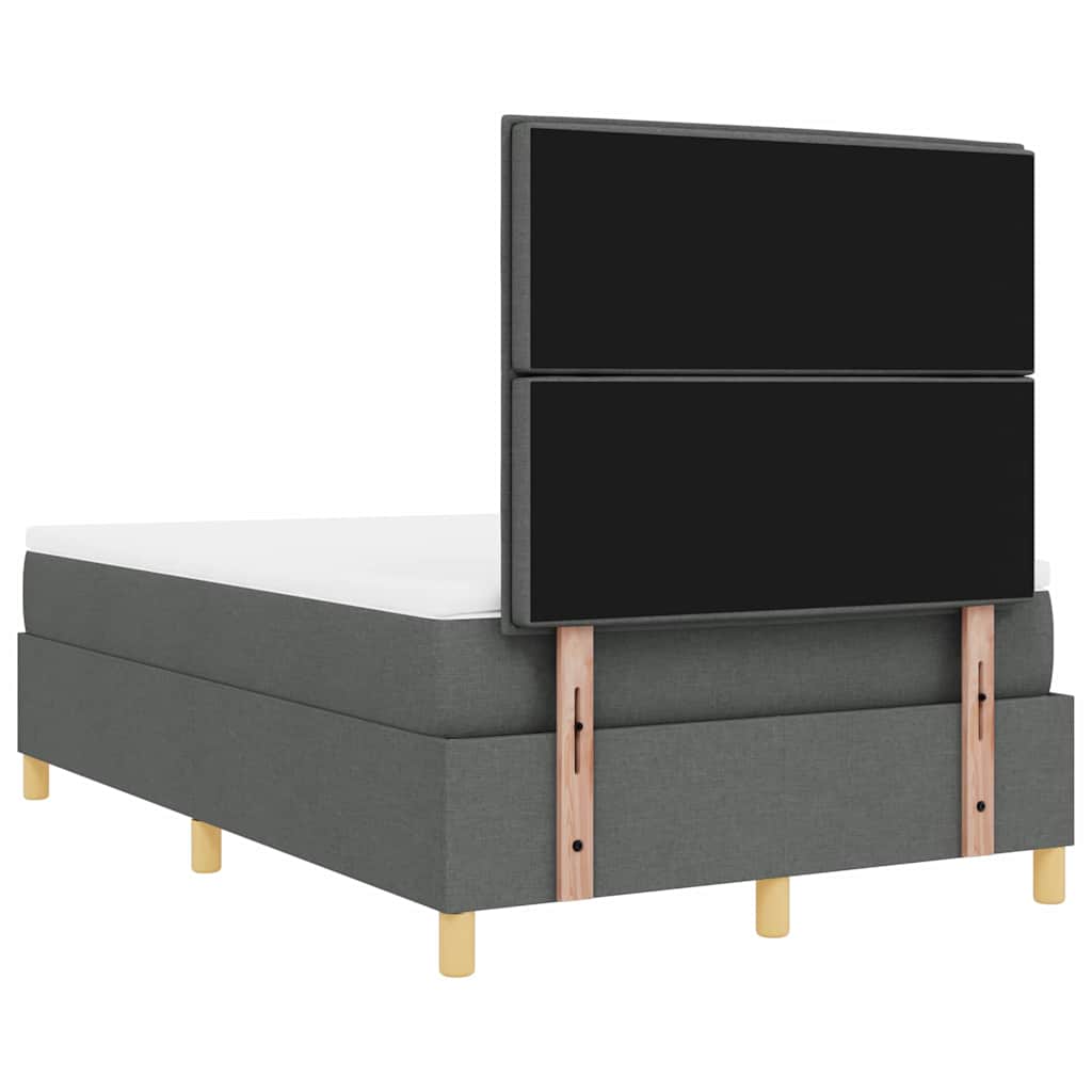 LED Box Spring Krevet Tamno siva 120 x 200 cm tkanina