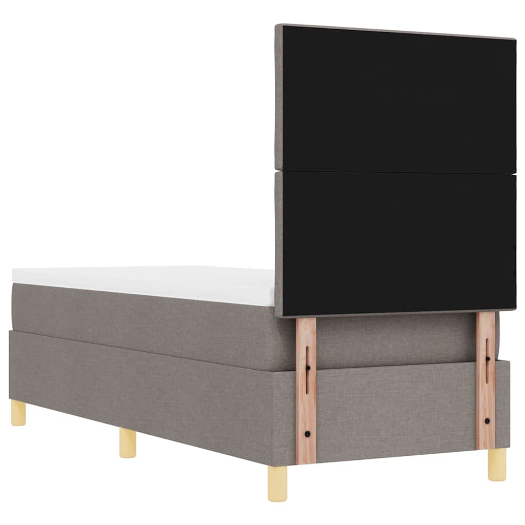 LED Box Spring Krevet s madracem Sivo-smeđa 80 x 200 cm tkanina