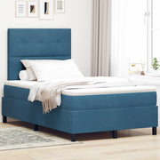 LED Box Spring Krevet Tamno plava 120 x 190 cm Baršun