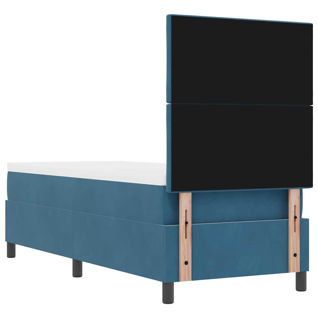 LED Box Spring Krevet Tamno plava 80 x 200 cm Baršun