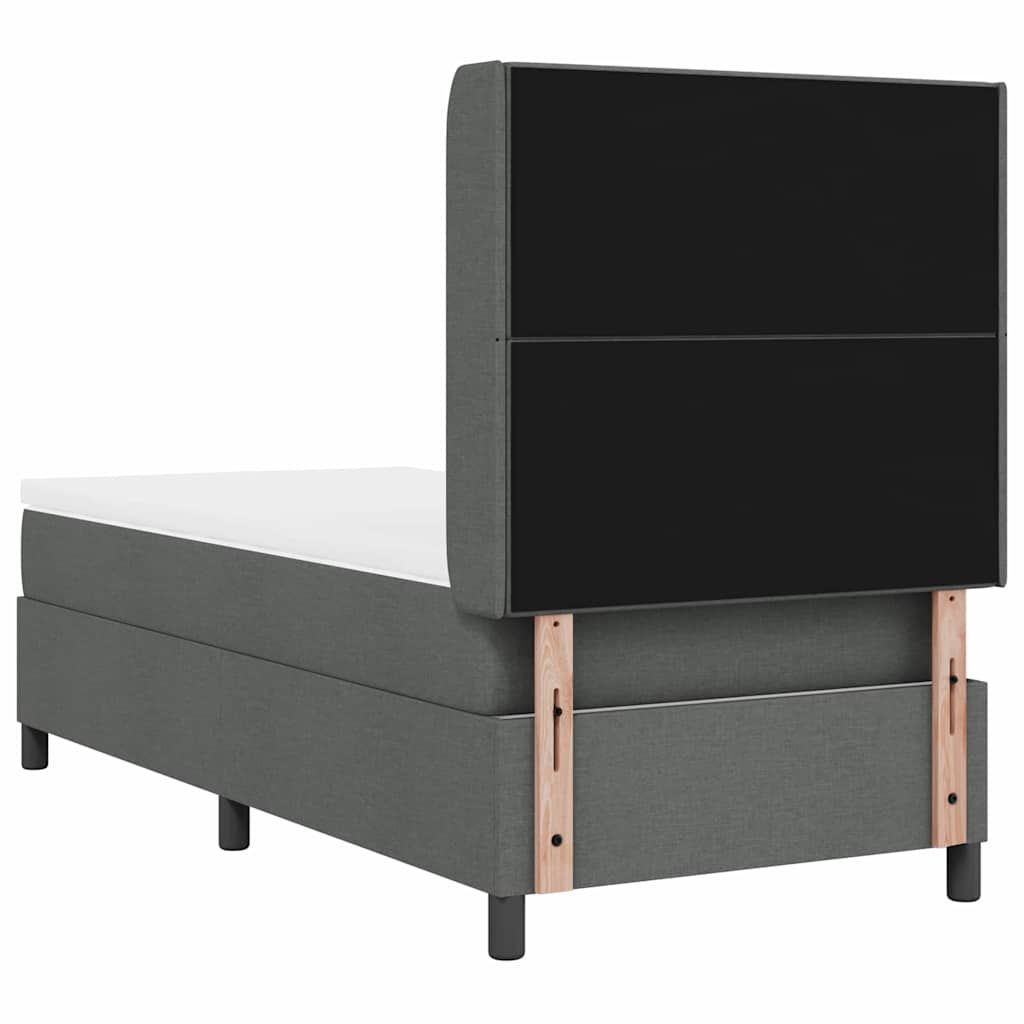 LED Box Spring Krevet Tamno siva 80 x 200 cm tkanina