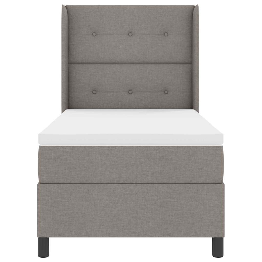 LED Box Spring Krevet s jastukom Sivo-smeđa 80 x 200 cm tkanina
