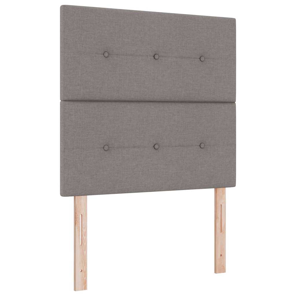 LED Box Spring Krevet Sivo-smeđa 90 x 200 cm tkanina