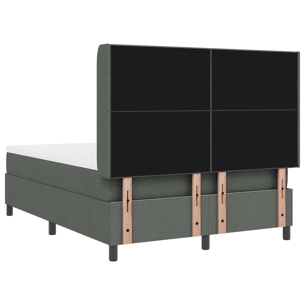 LED Box Spring Krevet Tamno siva 160 x 200 cm tkanina