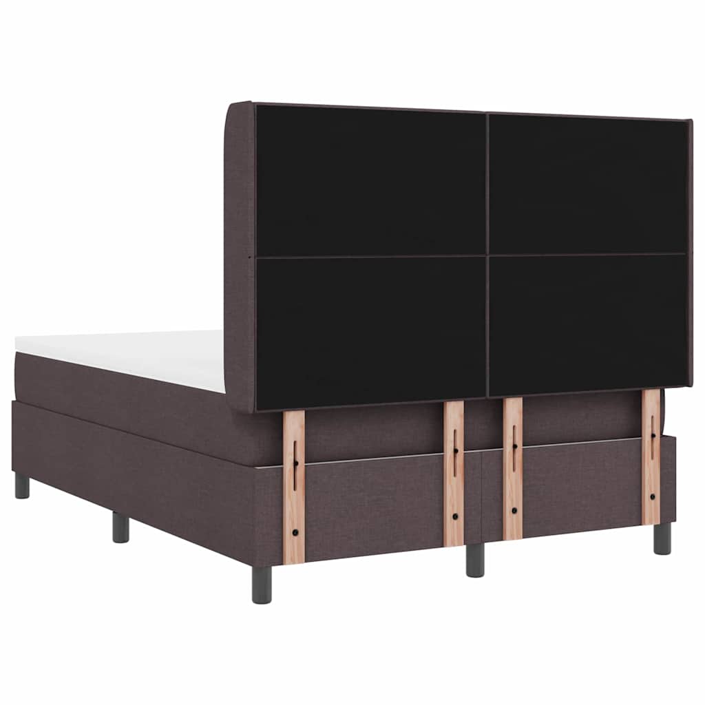 LED Box Spring Krevet Tamno smeđa 160 x 200 cm tkanina