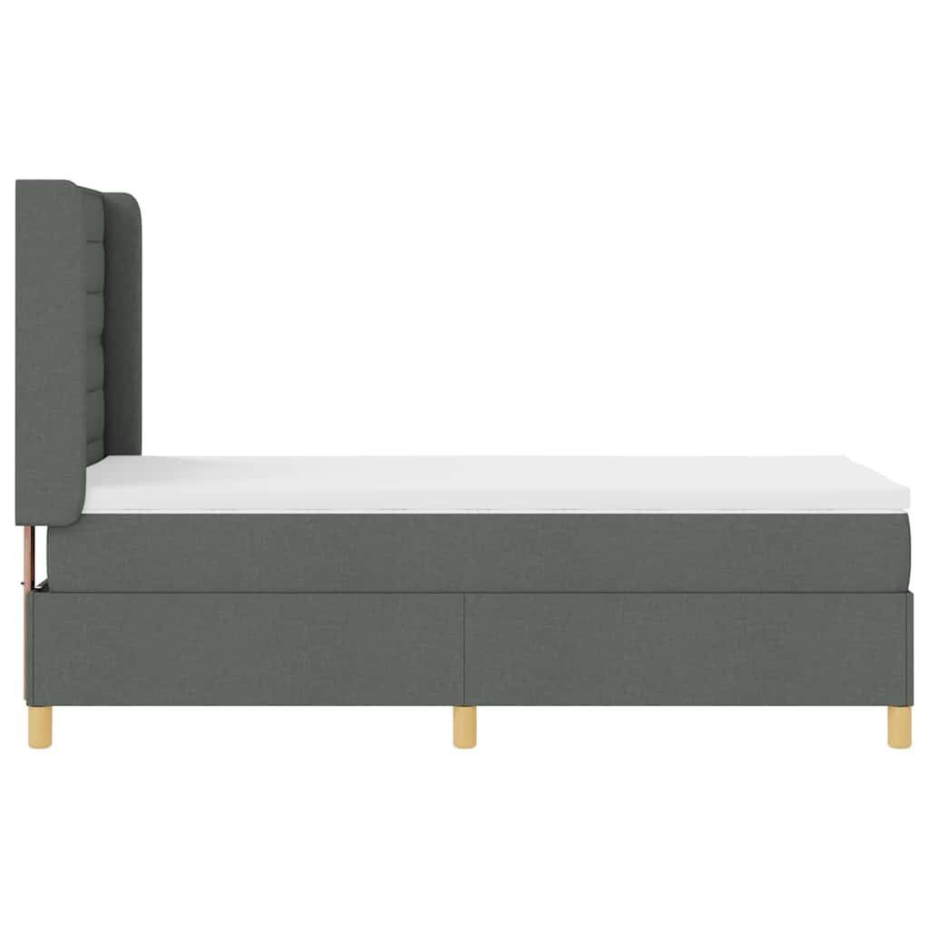 Krevet s opruga kutije s jastukom Siva 90 x 200 cm tkanina