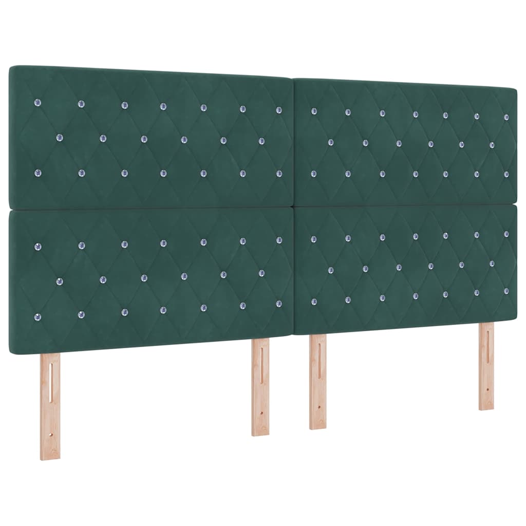 Krevet s opruga kutije Tamnozelena 180 x 200 cm Baršun