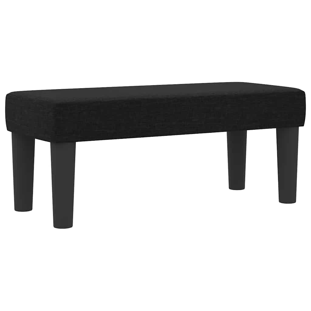 Krevet s opruga kutije s uzglavljem Crna 100 x 200 cm tkanina