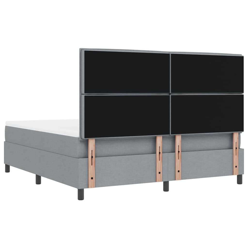 Krevet s opruga kutije Svijetlo siva 180 x 200 cm tkanina
