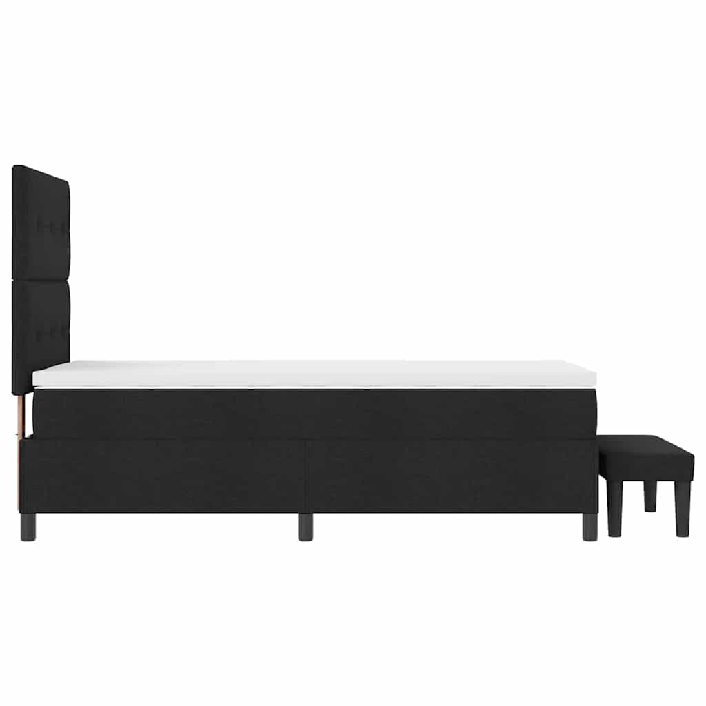 Krevet s opruga kutije s uzglavljem Crna 80 x 200 cm tkanina