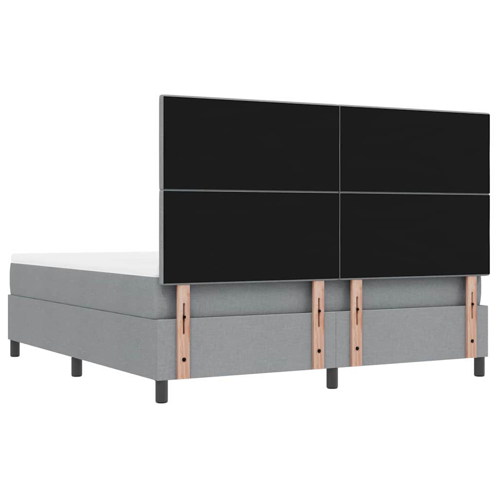 Krevet s opruga kutije Svijetlo siva 180 x 200 cm tkanina