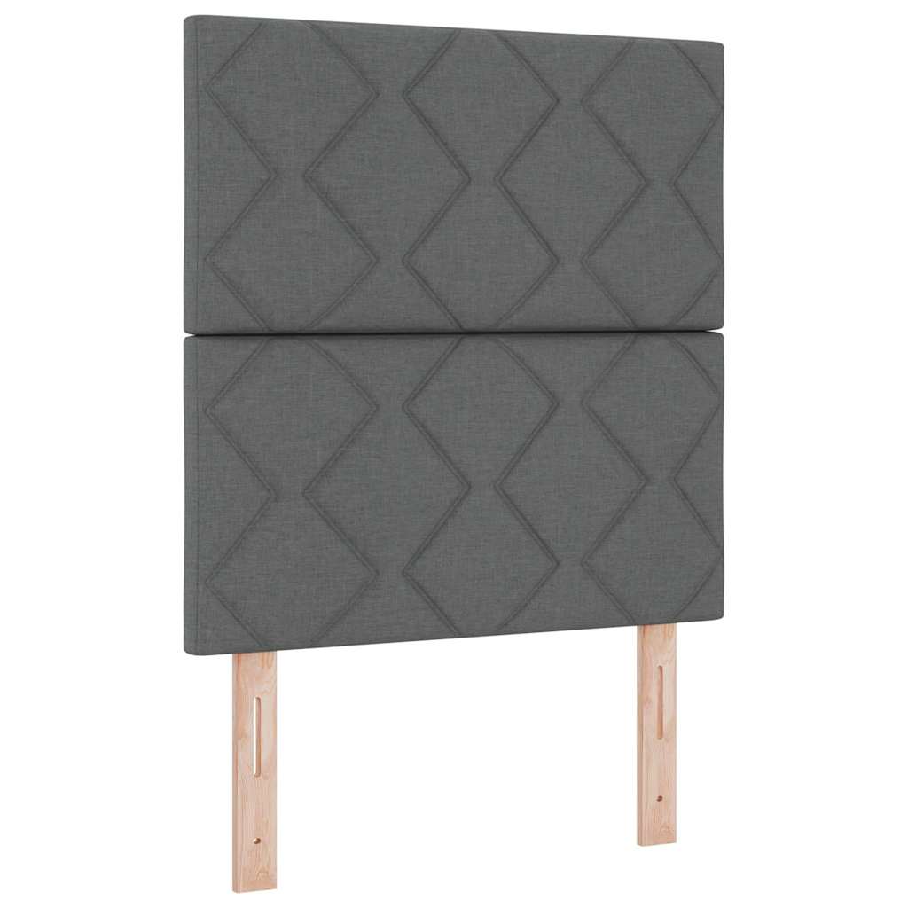 Krevet s opruga kutije Tamno siva 80 x 200 cm tkanina