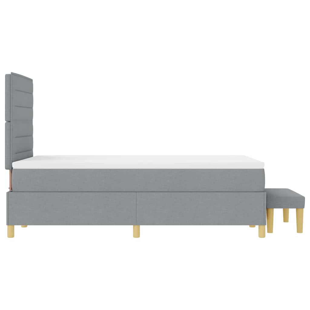 Krevet s opruga kutije Svjetlosiva 200 x 120 cm tkanina