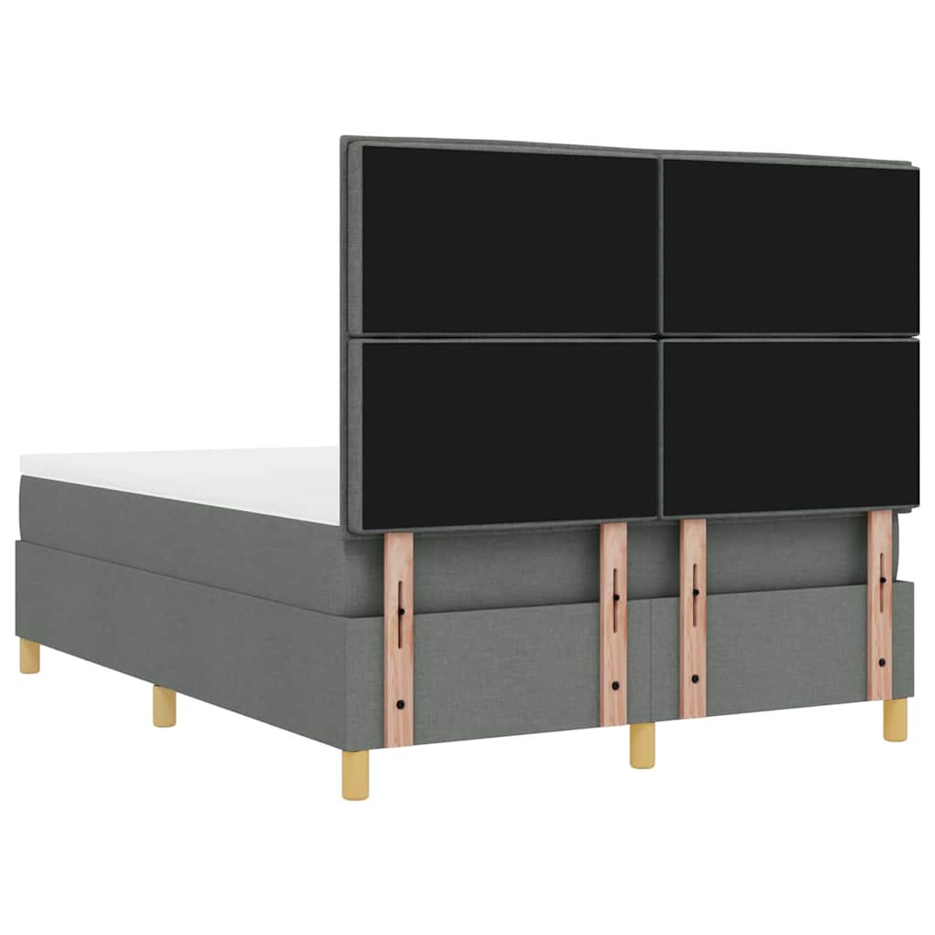Krevet s opruga kutije Tamno siva 200 x 160 cm tkanina