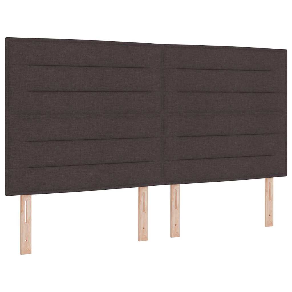 Krevet s opruga kutije Tamno smeđa 200 x 180 cm tkanina