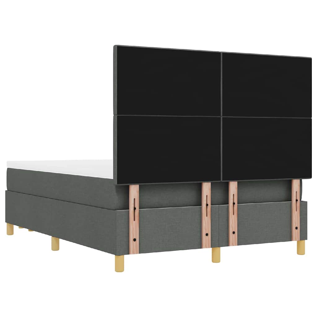 Krevet s opruga kutije Tamno siva 200 x 160 cm tkanina