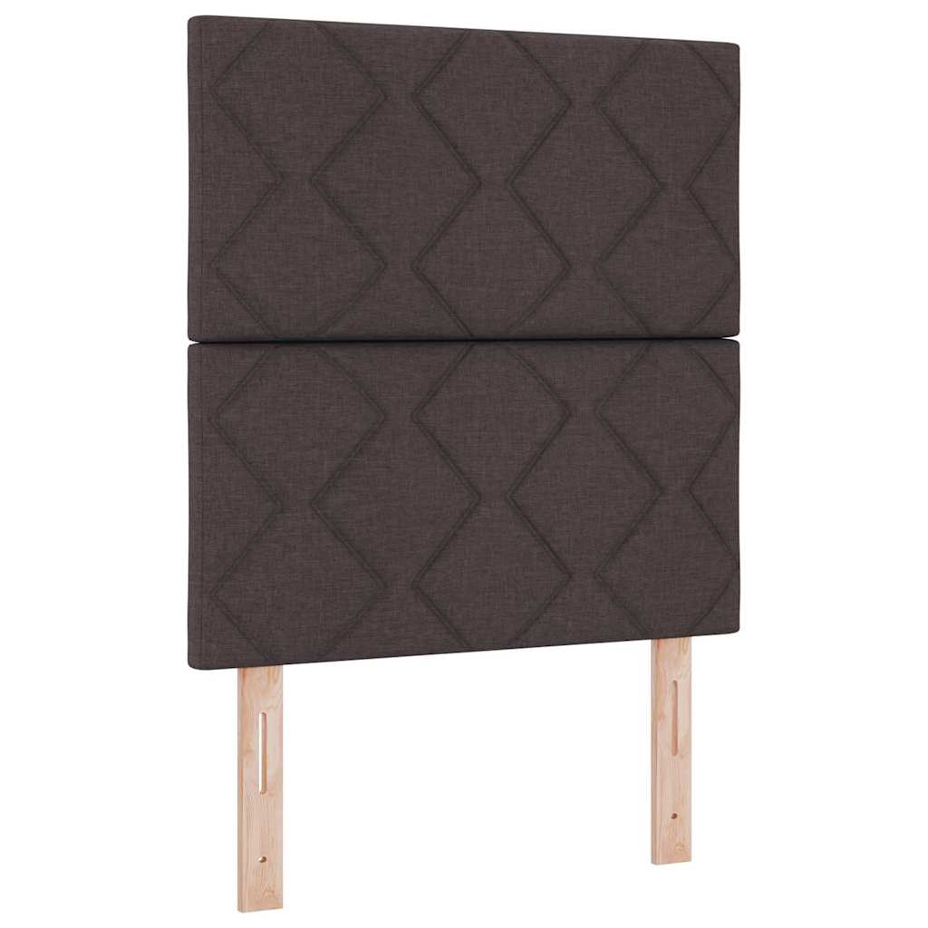 Krevet s opruga kutije Tamno smeđa 200 x 80 cm tkanina