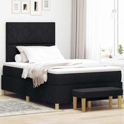 Krevet s opruga kutije s jastukom Crna 200 x 120 cm tkanina