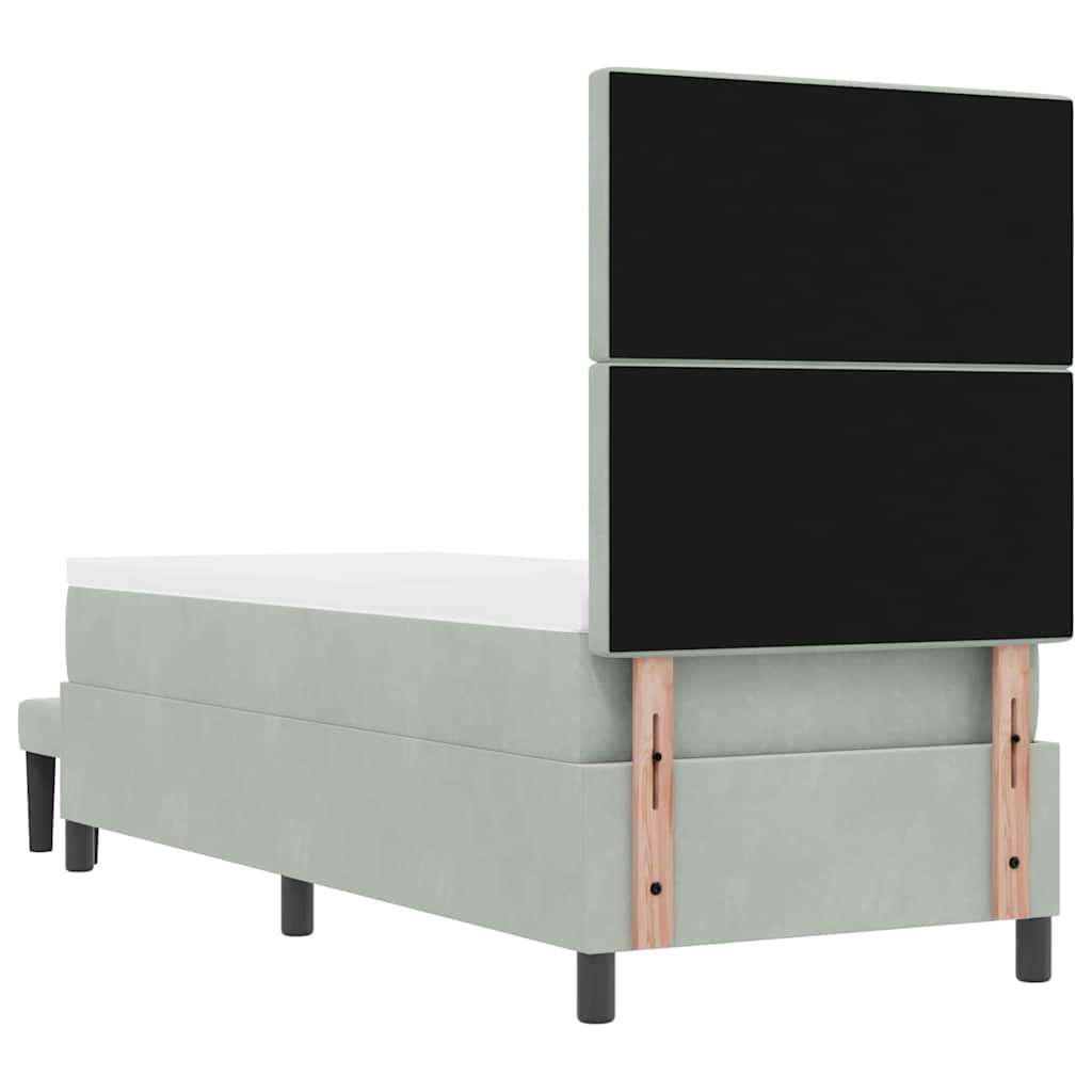 Krevet s opruga kutije Svjetlosiva 200 x 80 cm Baršun