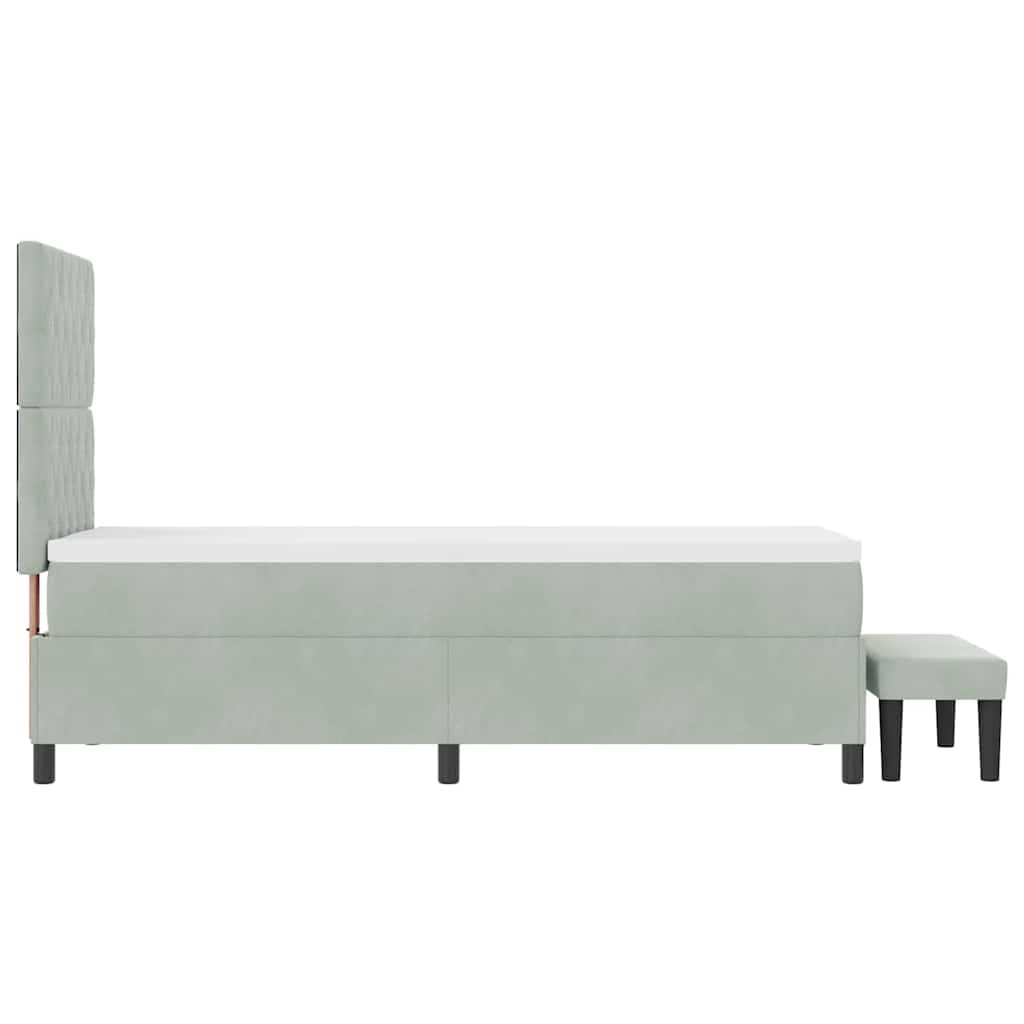 Krevet s opruga kutije Svjetlosiva 200 x 80 cm Baršun