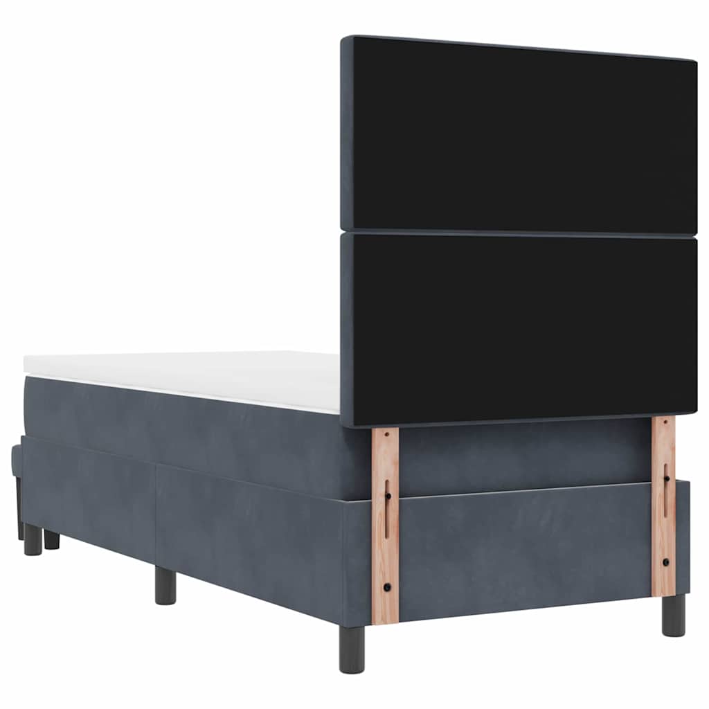 Krevet s opruga kutije Tamno siva 190 x 90 cm Baršun