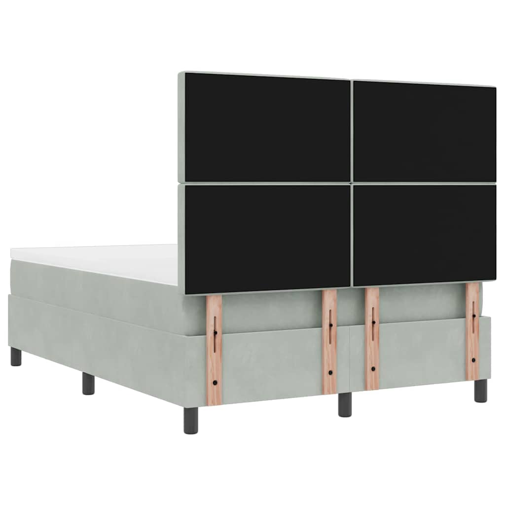 Krevet s opruga kutije Svjetlosiva 200 x 160 cm Baršun