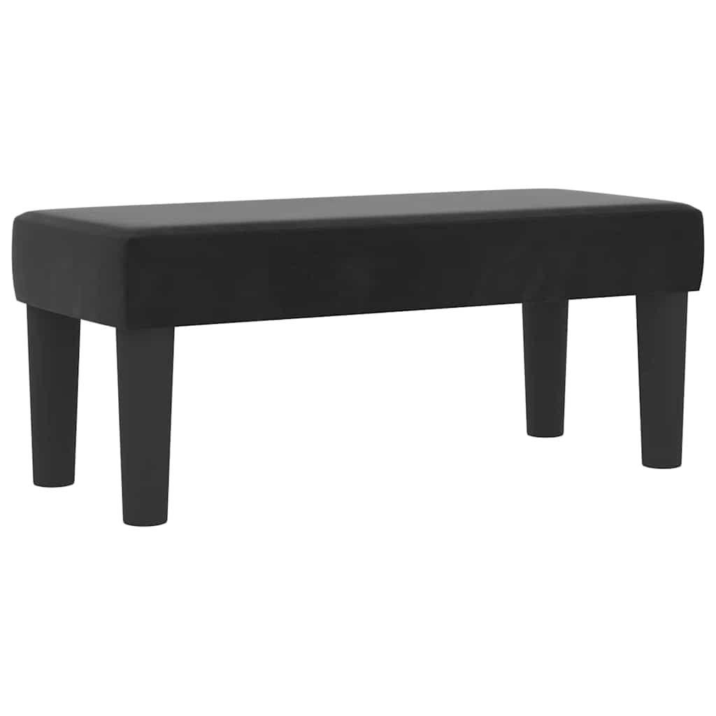 Krevet s opruga kutije s uzglavljem Crna 200 x 80 cm Baršun