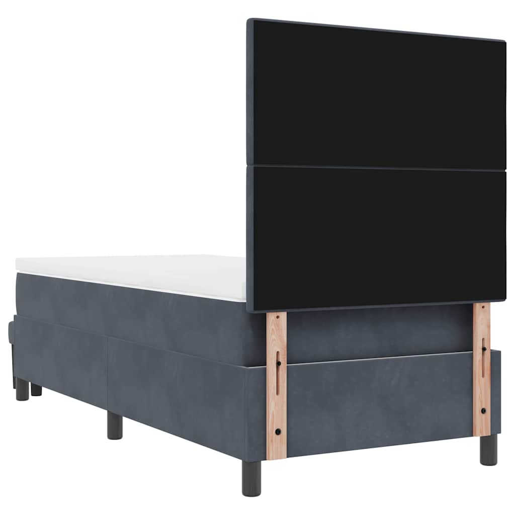 Krevet s opruga kutije Tamno siva 190 x 90 cm Baršun
