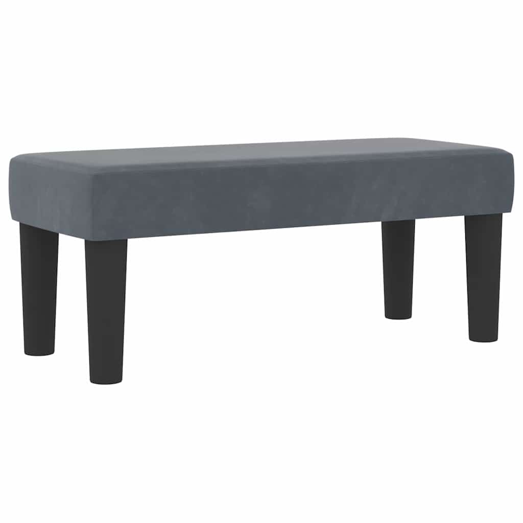 Krevet s opruga kutije Tamno siva 100 x 200 cm Baršun