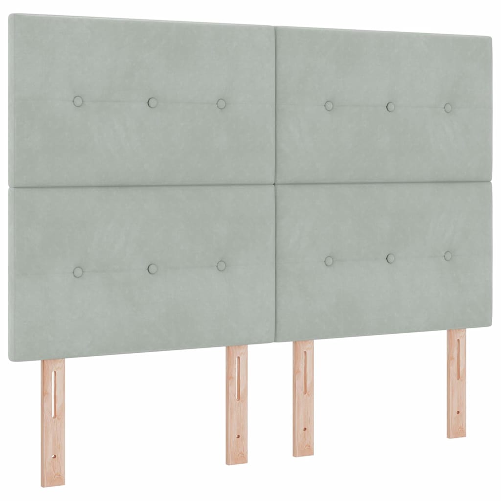 Krevet s opruga kutije Svjetlosiva 200 x 160 cm Baršun
