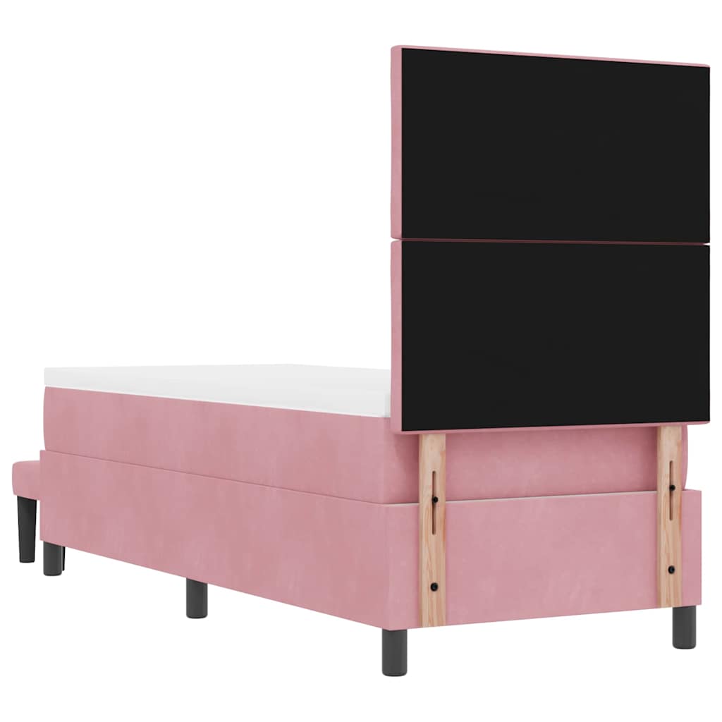 Krevet s opruga kutije Ružičasta 200 x 80 cm Baršun