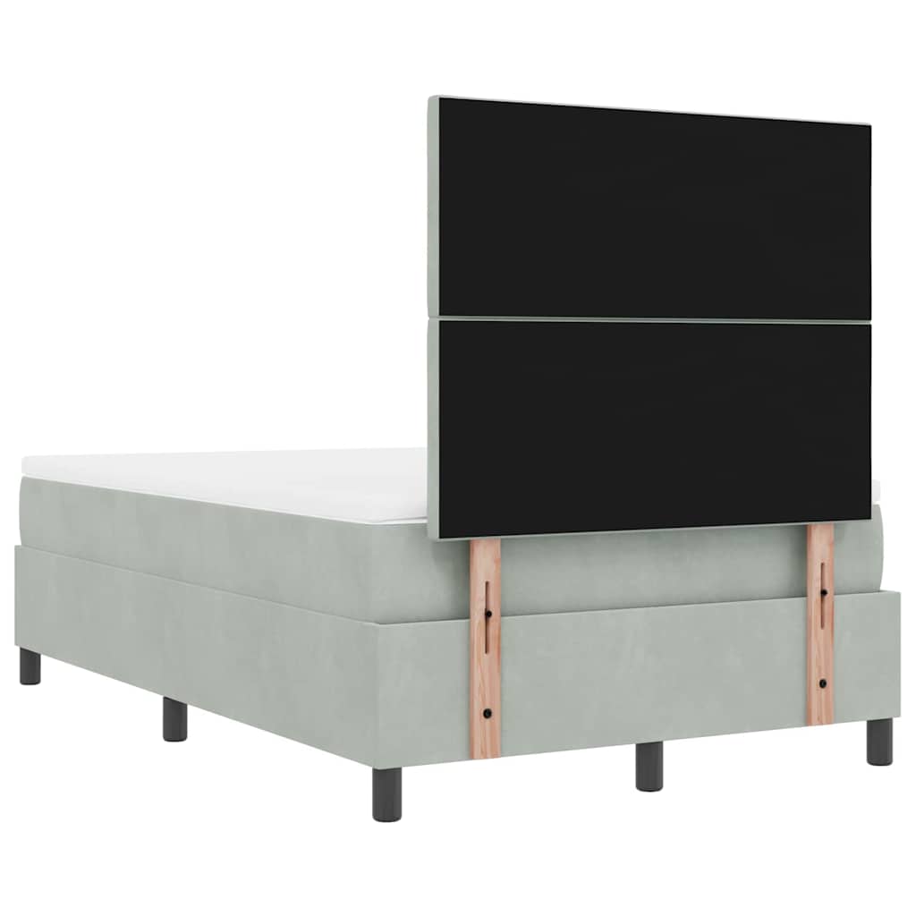 Krevet s opruga kutije Svjetlosiva 190 x 120 cm Baršun