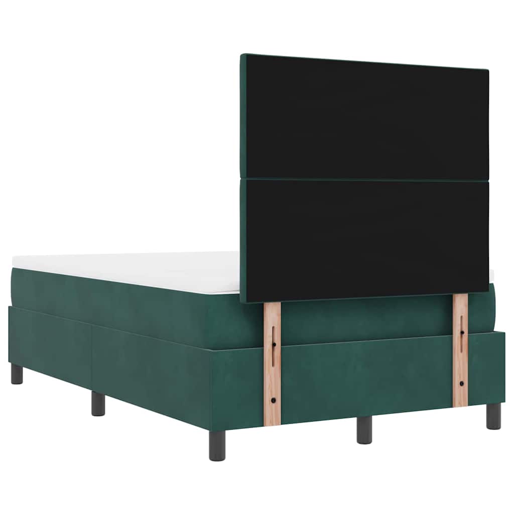 Krevet s opruga kutije Tamnozelena 200 x 120 cm Baršun