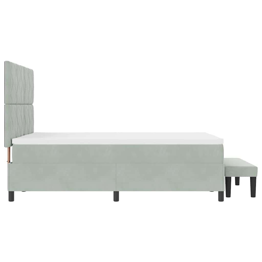 Krevet s opruga kutije Svjetlosiva 200 x 140 cm Baršun
