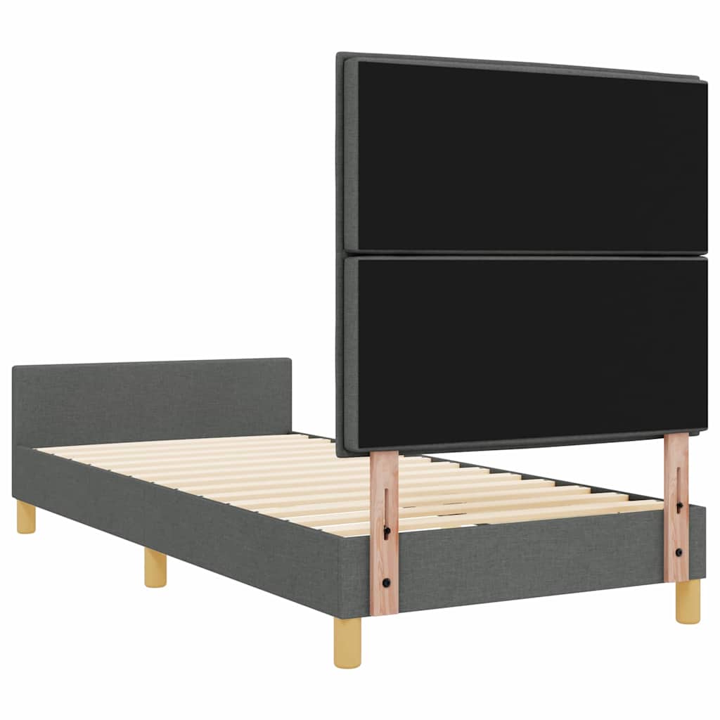 Krevetna konstrukcija Tamno siva 80 x 200 cm tkanina