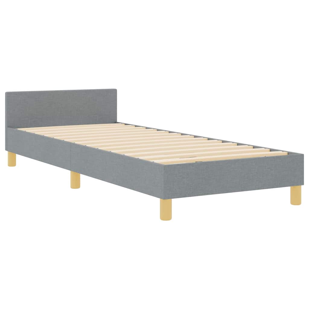 Krevetna konstrukcija Svjetlosiva 90 x 200 cm tkanina