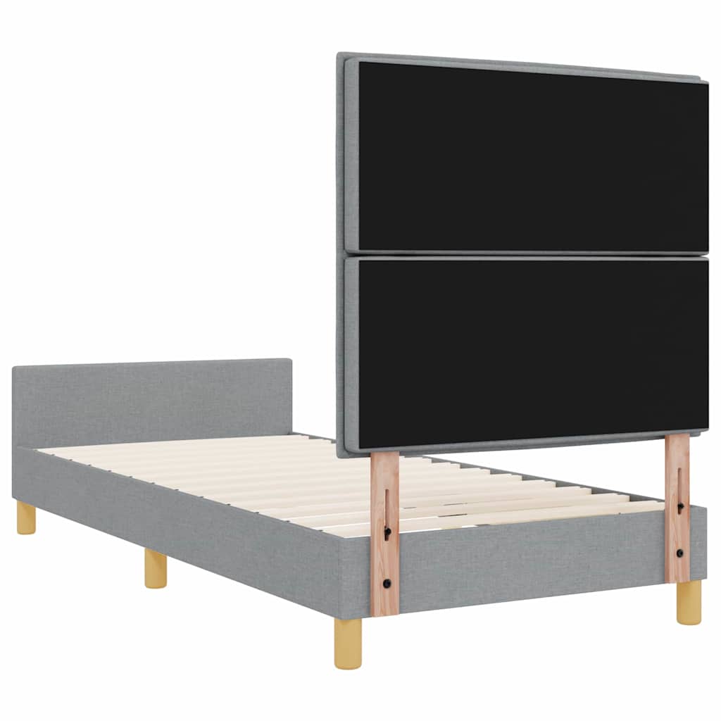 Krevetna konstrukcija Svjetlosiva 90 x 200 cm tkanina