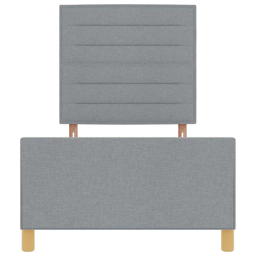 Krevetna konstrukcija Svjetlosiva 90 x 200 cm tkanina