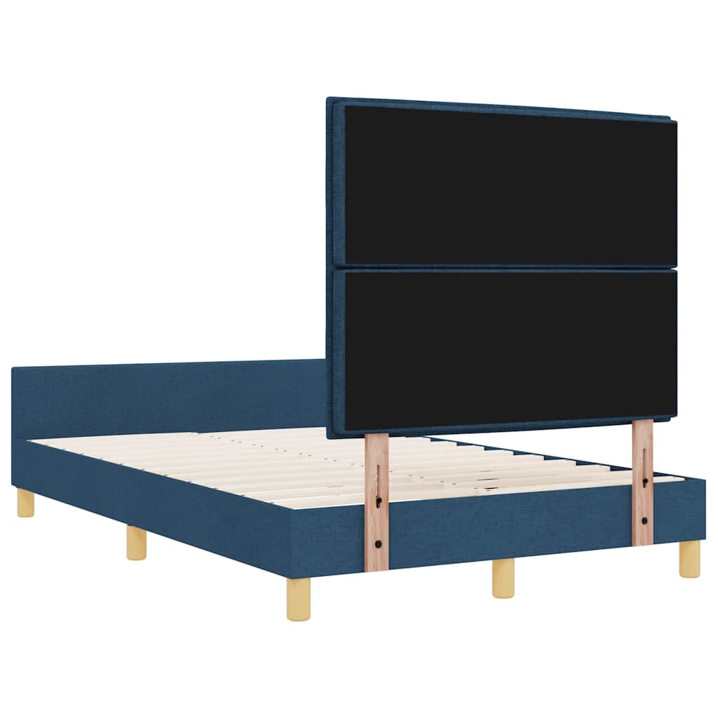 Krevetna konstrukcija s uzglavljem Plava 120 x 200 cm tkanina