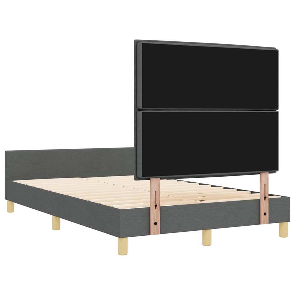Krevetna konstrukcija Tamno siva 140 x 190 cm tkanina