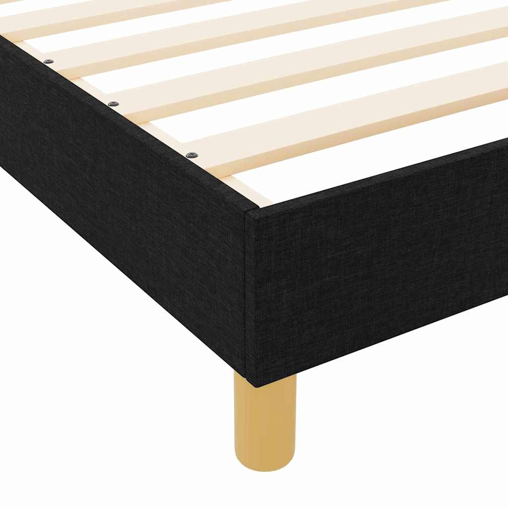 Krevetna konstrukcija s uzglavljem Crna 160 x 200 cm tkanina