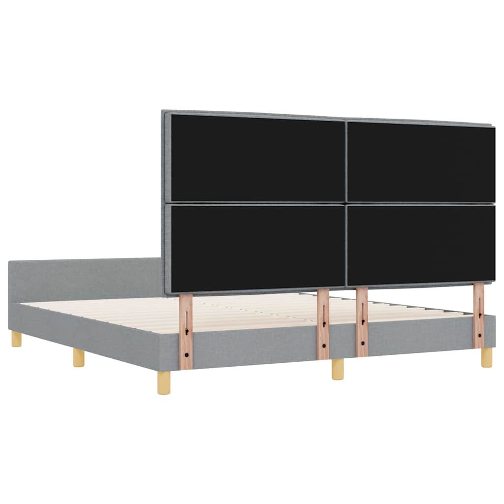 Krevetna konstrukcija Svjetlosiva 180 x 200 cm tkanina
