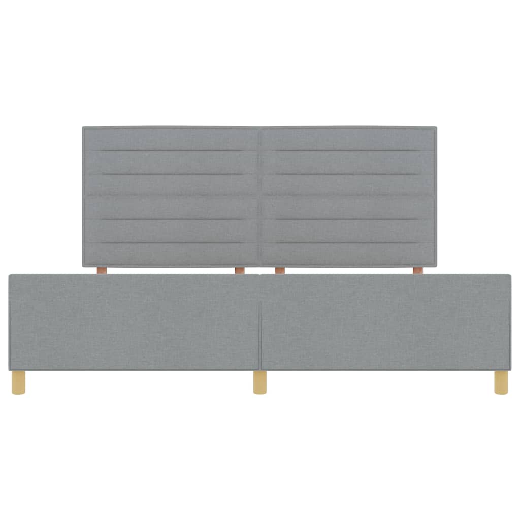 Krevetna konstrukcija Svjetlosiva 200 x 200 cm tkanina