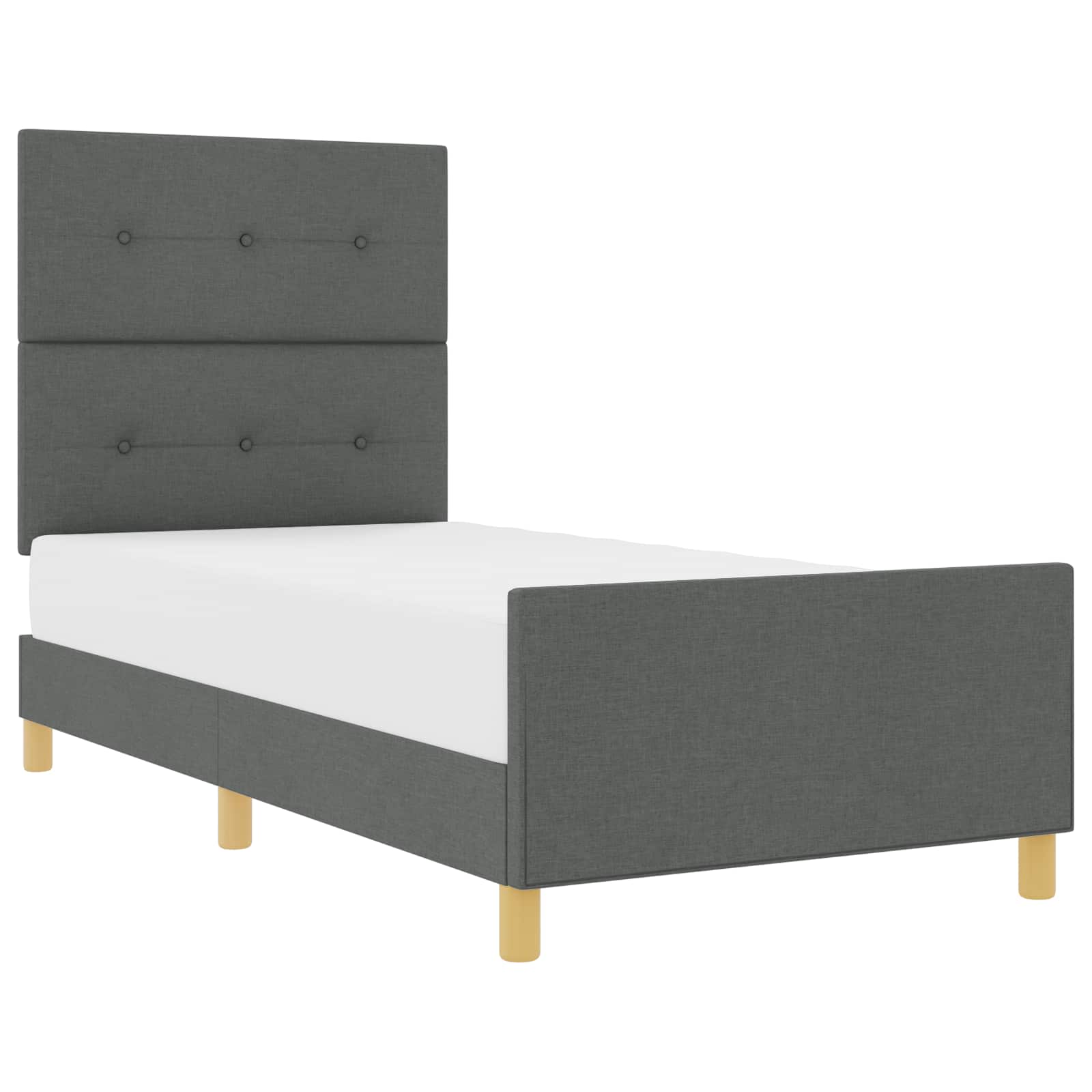 Krevetna konstrukcija Tamno siva 80 x 200 cm tkanina