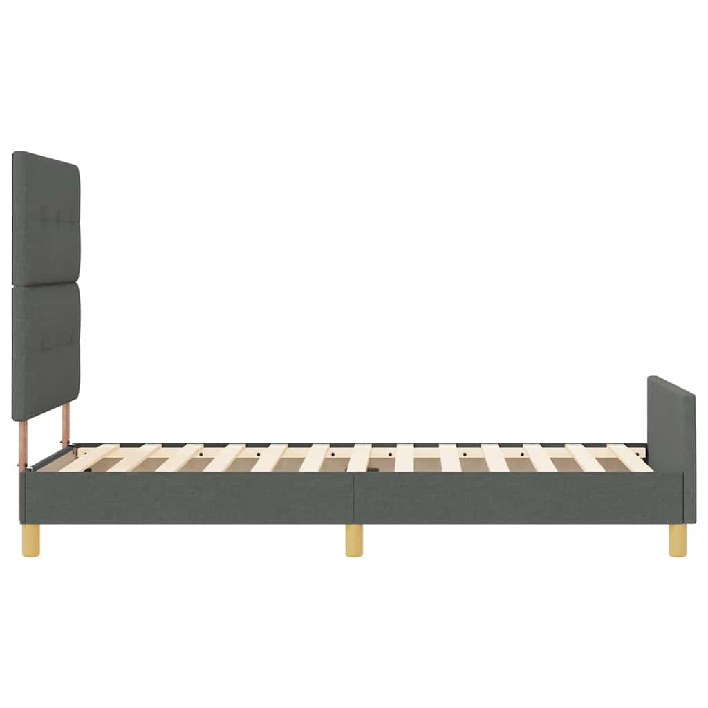 Krevetna konstrukcija Tamno siva 80 x 200 cm tkanina