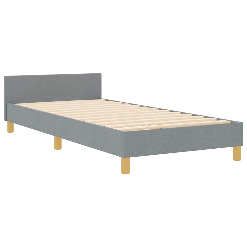 Krevetna konstrukcija Svjetlosiva 90 x 190 cm tkanina