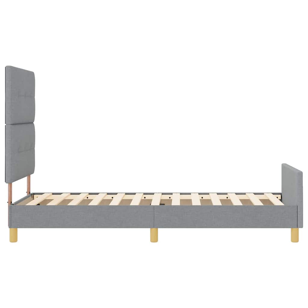 Krevetna konstrukcija Svjetlosiva 90 x 190 cm tkanina